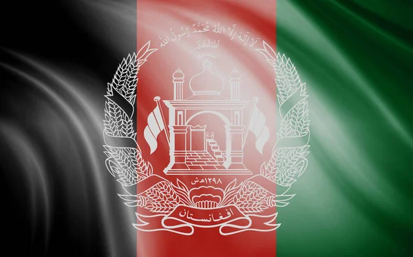 Zászló Afganisztán Szélhullámokkal — Stock Fotó