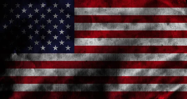 Σημαία Των Ηνωμένων Πολιτειών Της Αμερικής Βρώμικο Παλιό Ύφασμα — Φωτογραφία Αρχείου