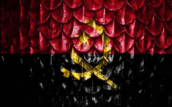 アンゴラの国旗と鱗の背景 — ストック写真