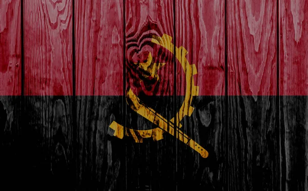 Háttér Zászlóval Angola Táblák Illusztráció — Stock Fotó