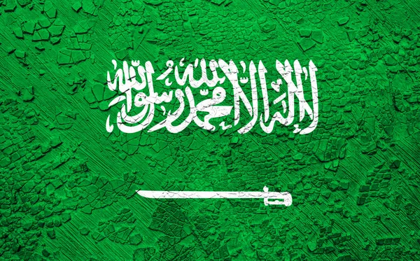 Fundo Com Bandeira Colorida Decorativa Arábia Saudita — Fotografia de Stock