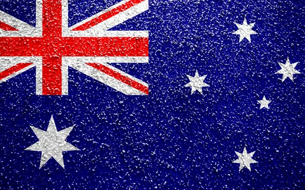 Австралійський Прапор Зморшкуватій Стіні — стокове фото