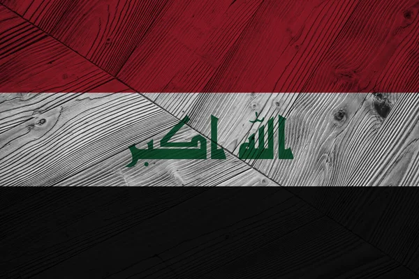 Flagge Des Irak Auf Holzbrettern — Stockfoto