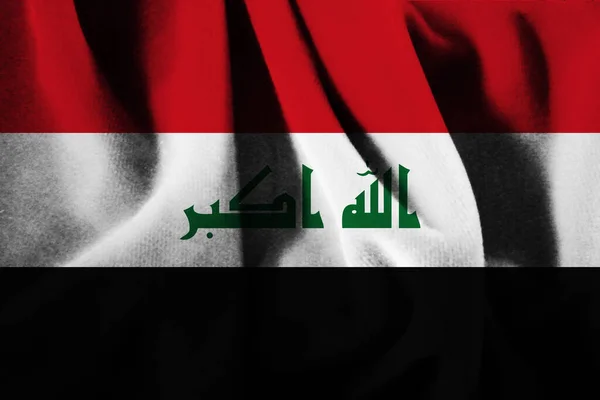 Flagge Des Irak Auf Samt — Stockfoto