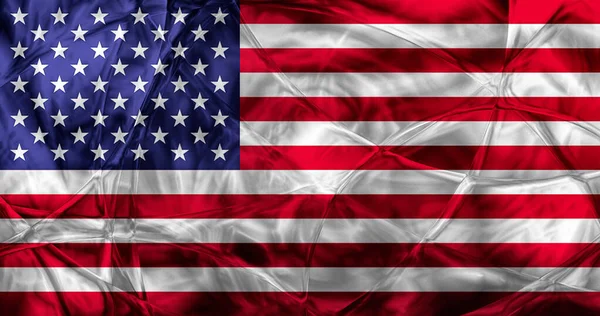 Flaga Stanów Zjednoczonych Ameryki Perłowymi Refleksjami — Zdjęcie stockowe