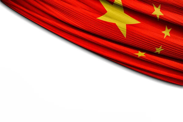 在白色背景下悬挂越南国旗 — 图库照片