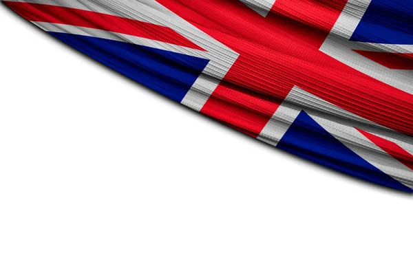 Cortina Bandeira Inglaterra Sobre Fundo Branco — Fotografia de Stock