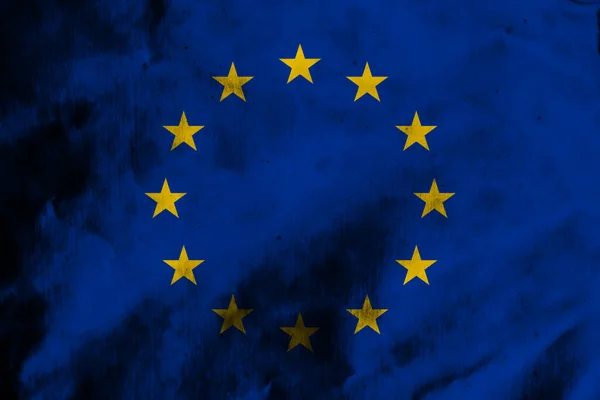 旧欧盟旗帜 — 图库照片