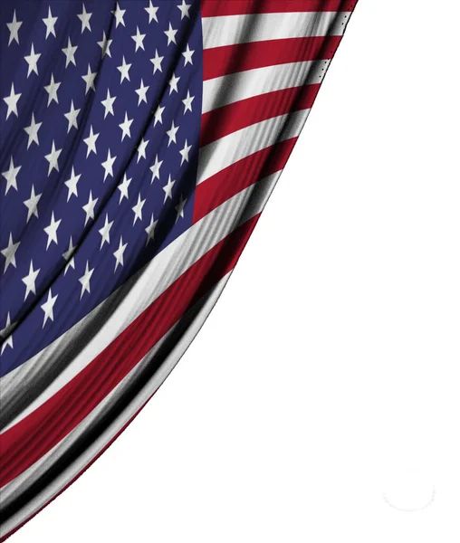 Amerika Birleşik Devletleri Bayrağı Perde Efektiyle — Stok fotoğraf