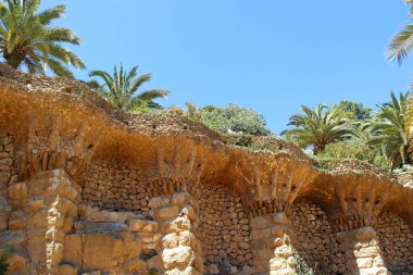 Park Guell 'de bina, Barselona' da manzara, İspanya