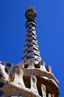 Park Guell 'de bina, Barselona' da manzara, İspanya