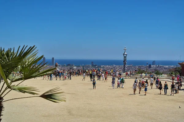 Pohled Barcelonu Parku Guell Červen 2013 Barcelona Španělsko Park Guell — Stock fotografie