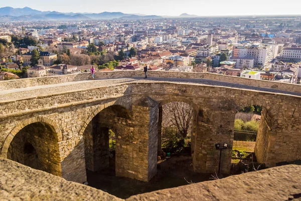 Vista Desde Bérgamo Alta Enero 2018 Bérgamo Lombardía Brescia — Foto de Stock