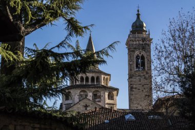 İtalya 'nın Bergamo şehrinin manzarası