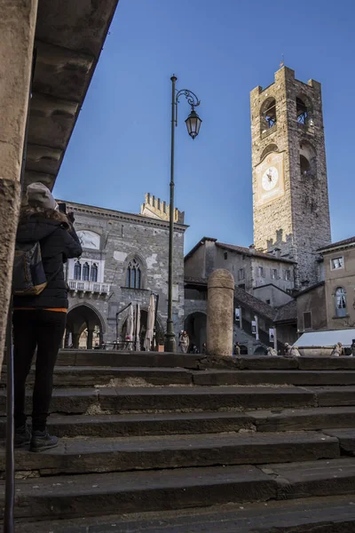 Talya Nın Bergamo Şehrinin Manzarası — Stok fotoğraf