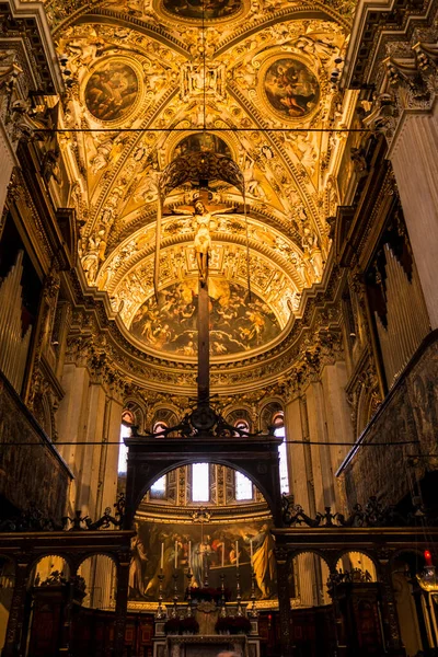 Vista Interior Catedral Bérgamo Diciembre 2018 Bérgamo Lombardía Italia — Foto de Stock