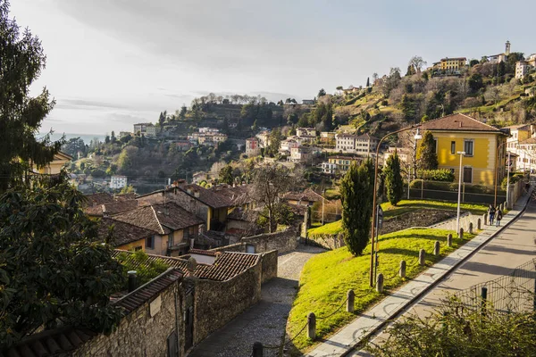 Bergamo Nun Iyi Manzarası Aralık 2017 Bergamo Lombardy Talya — Stok fotoğraf