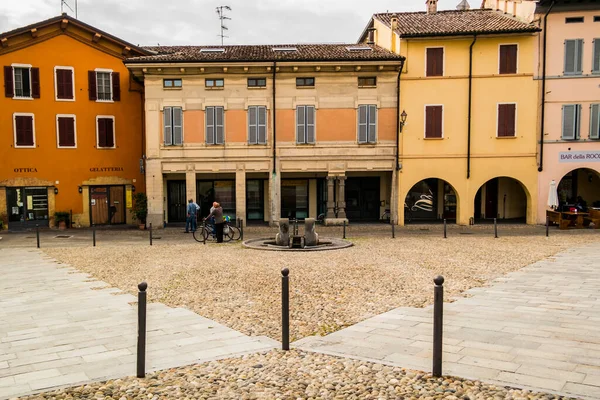 Pohled Náměstí Fontány Fontanellatu Září 2017 Fontanellato Provincie Parma Itálie — Stock fotografie