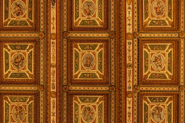 Floransa Daki Palazzo Pitti Kapalı Bir Odanın Tavanı Nisan 2018 — Stok fotoğraf