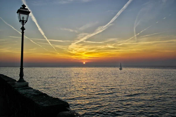 Sunset Lake Garda Βερόνα Ιταλία — Φωτογραφία Αρχείου