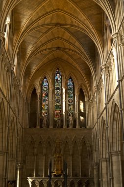 Londra 'daki Southwark Katedrali' nin iç manzarası. 14 Şubat 2017 Londra, Birleşik Krallık