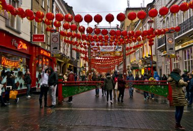 Londra 'nın Çin Mahallesi. 15 Şubat 2017 Londra, İngiltere