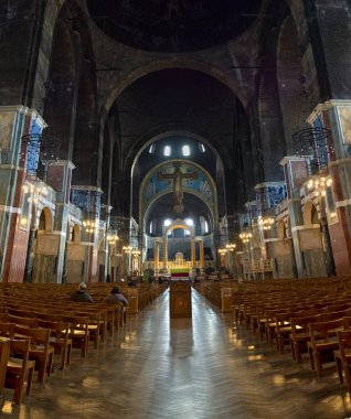 Londra 'daki Westminster Katedrali' nin genel görünümü. 13 Şubat 2016 Londra - İngiltere