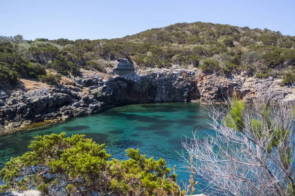 Vista Para Ilha Giannutri Toscana Itália — Fotografia de Stock