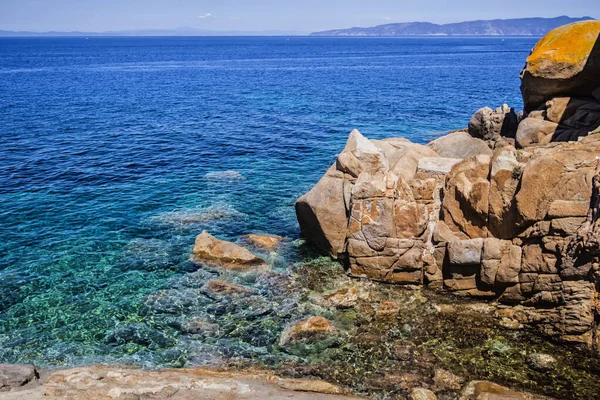 Praia Ilha Giglio Toscana Itália — Fotografia de Stock