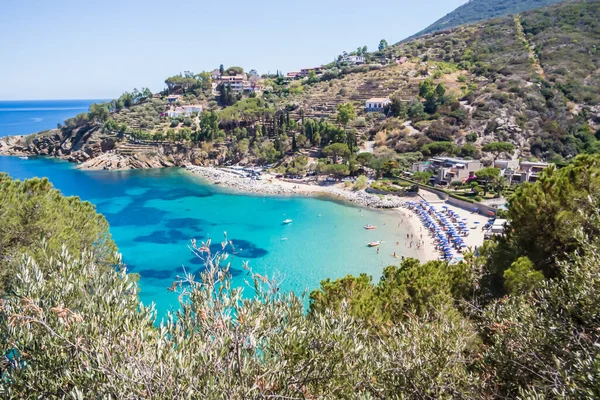 Tuscany, Giglio adasından mavi deniz manzarası