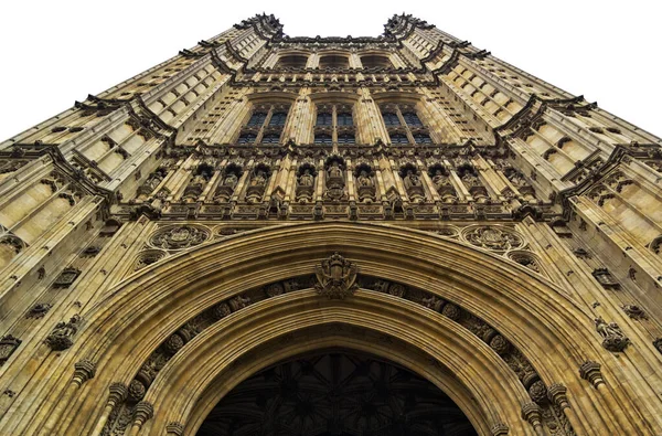 Vista Inferior Una Torre Del Parlamento Londres Reino Unido — Foto de Stock