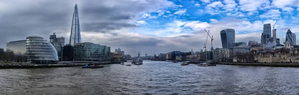 Landskap Längs Themsen London Februari 2017 London Storbritannien — Stockfoto