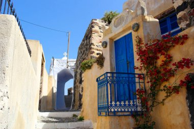Pyrgos, Santorini adası Yunanistan 'ın evleri