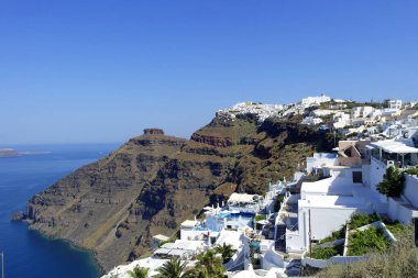 Santorini adasının manzarası