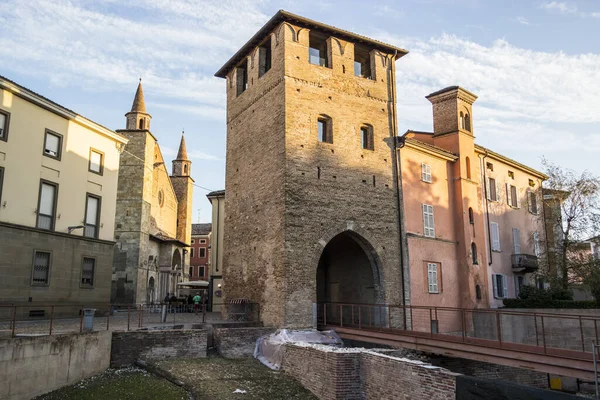 Antiga Torre Medieval Fidenza Parma Itália — Fotografia de Stock