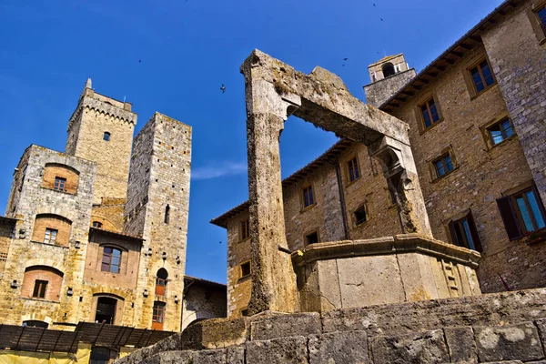 Pohled Budovy San Gimignano Toskánsko Itálie — Stock fotografie