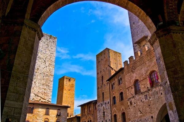 Blick Auf Gebäude San Gimignano Toskana Italien — Stockfoto