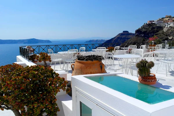 Hermosa Vista Isla Santorini — Foto de Stock