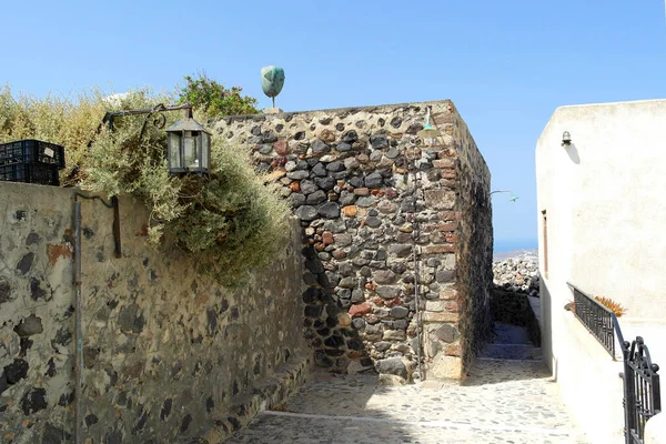 Oia Road Santorini Island Hellas – stockfoto