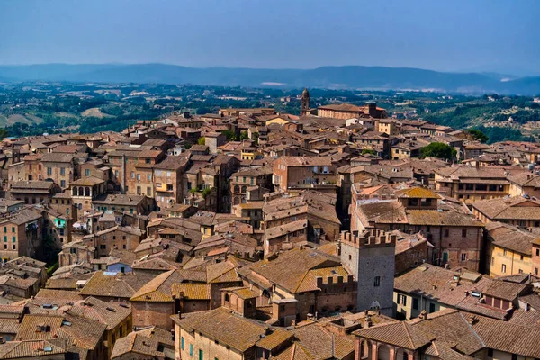 Top View Siena Toszkána Olaszország — Stock Fotó