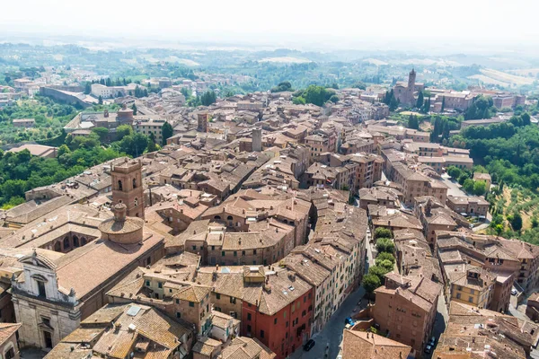 Vista Superior Cidade Siena Toscana Itália — Fotografia de Stock