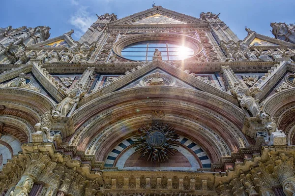 Siena Tuscany Duomo Cephesi Talya — Stok fotoğraf