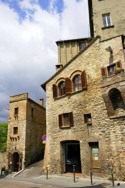 Perugia 'daki binalar. 20 Mayıs 2016, Perugia - İtalya