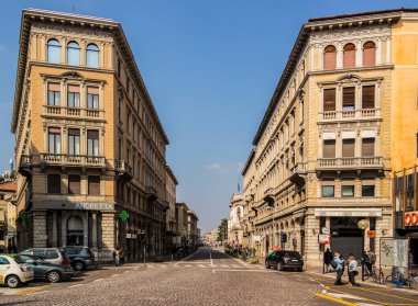 Padua 'daki Corso Garibaldi saraylarına bakın. 25 Mart 2018 Padua, Veneto - İtalya