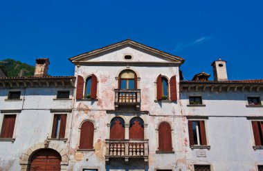 Vittorio Veneto 'nun güzel evi, Treviso - İtalya