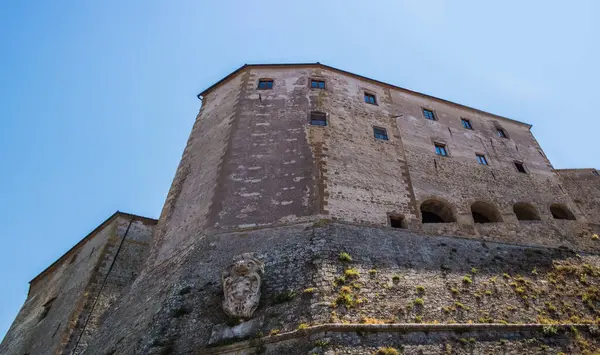 Вид Крепость Орсини Сорано Июнь 2017 Sorano Tuscany Italy — стоковое фото