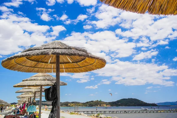 Kilátás Strand Talamone Toszkána Olaszország — Stock Fotó