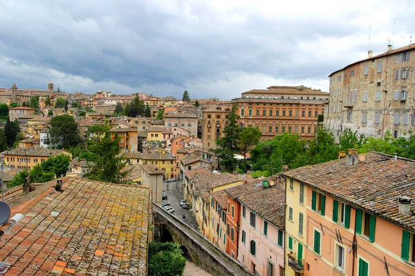 Perugia Házai 2016 Május Perugia Umbria Olaszország — Stock Fotó