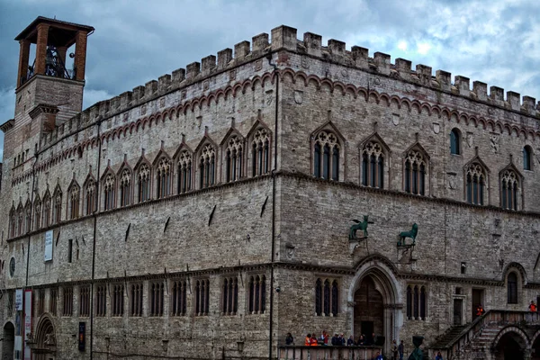 Pałac Priori Maj 2016 Perugia Włochy — Zdjęcie stockowe