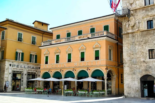 Vista Café Anisetta Meletti Ascoli Piceno Junho 2014 Ascoli Piceno — Fotografia de Stock